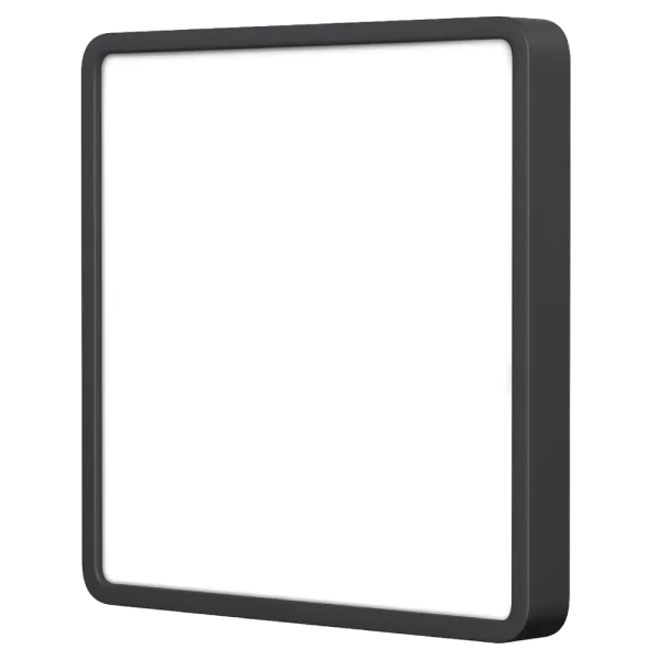 VIDEX 24W 5000K 220V LED світильник накладний квадрат Black