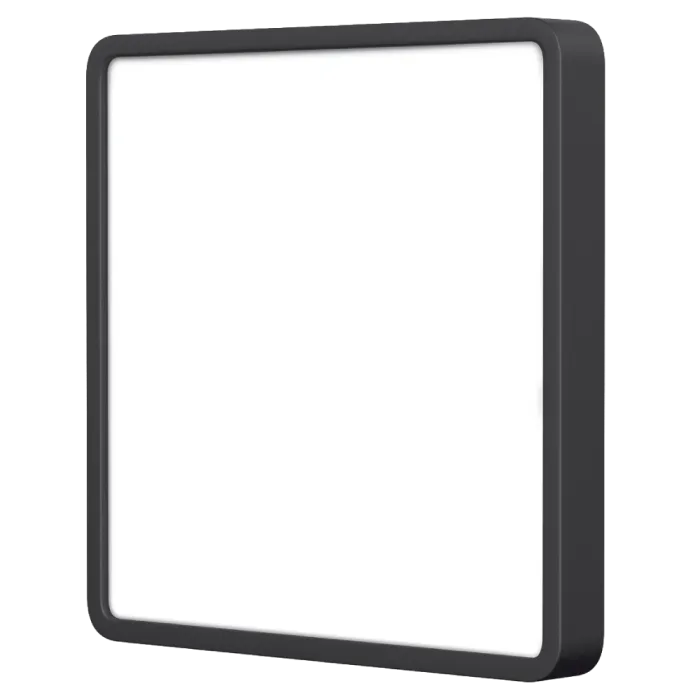 VIDEX 24W 5000K 220V LED світильник накладний квадрат Black