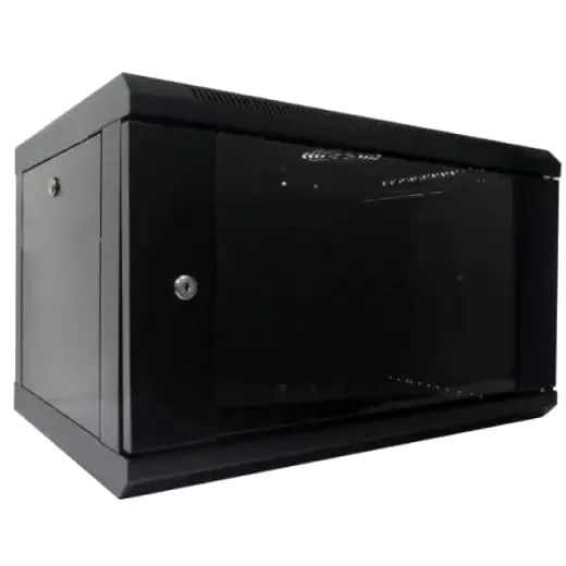 Hypernet WMNC-6U-FLAT-AC-BLACK Шафа коммутаційна настінна 6U 600x450 розбірна