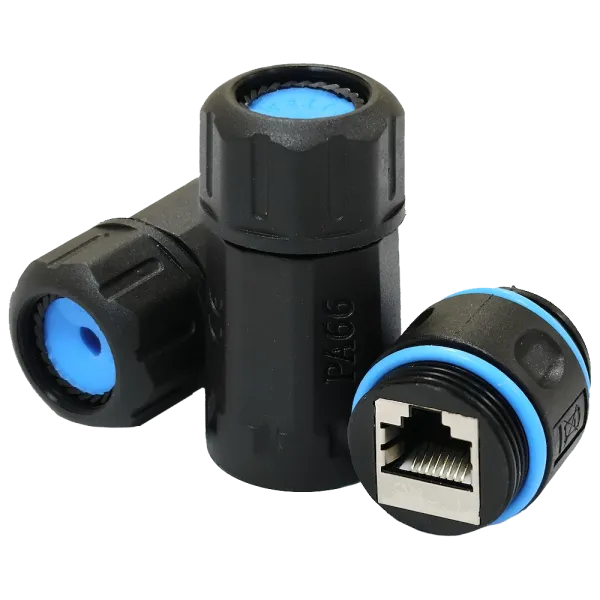 LW IP68 RJ45-RJ45 STP кат.6 Водонепроникний з'єднувач