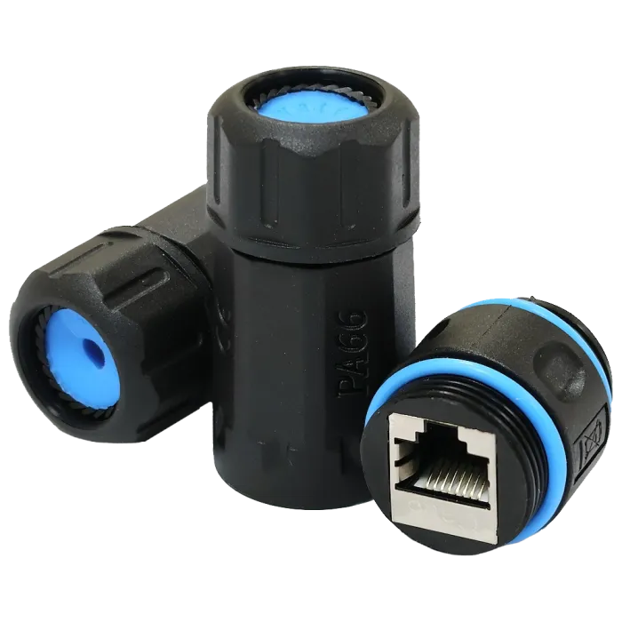 LW IP68 RJ45-RJ45 STP кат.6 Водонепроникний з'єднувач
