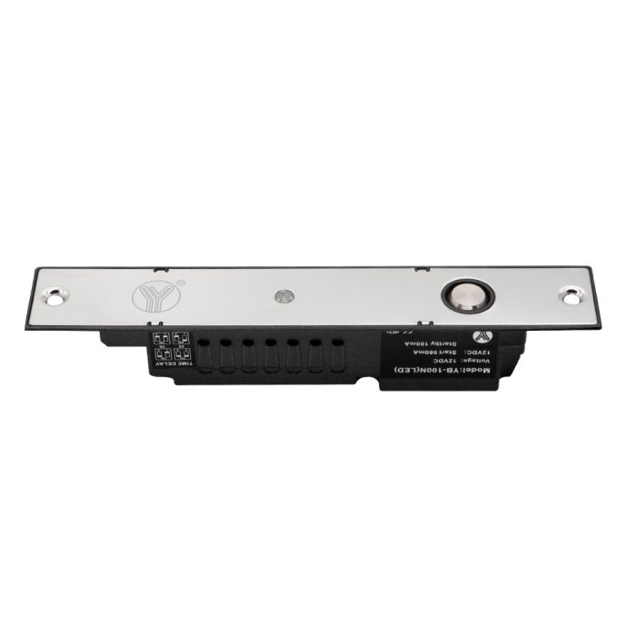 Ригельный замок Yli Electronic YB-100N(LED)-2P врізний з LED індикацією для системи контролю доступу