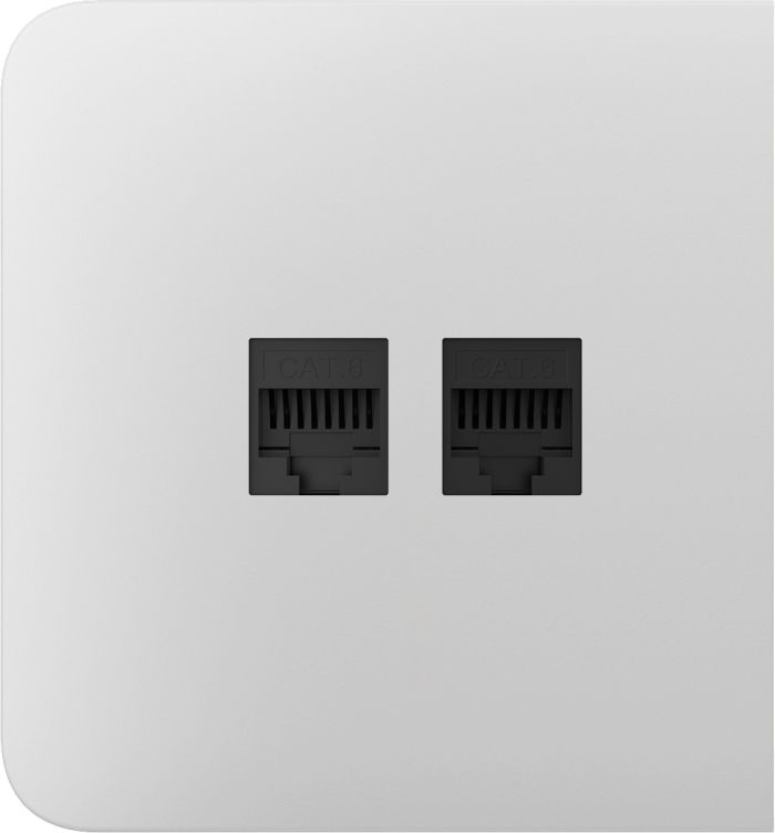 Бічна панель для вбудованої інтернет-розетки Ajax SideCover (LAN) White (126211.319.WH)